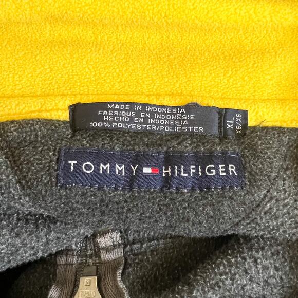 Tommy Hilfiger | Vintage Men's Y2K Grey Fleece Quarter Zip Sweater Jacket XL EUC - Picture 9 of 9